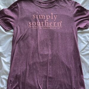 simply southern t-shirt, medium, purple